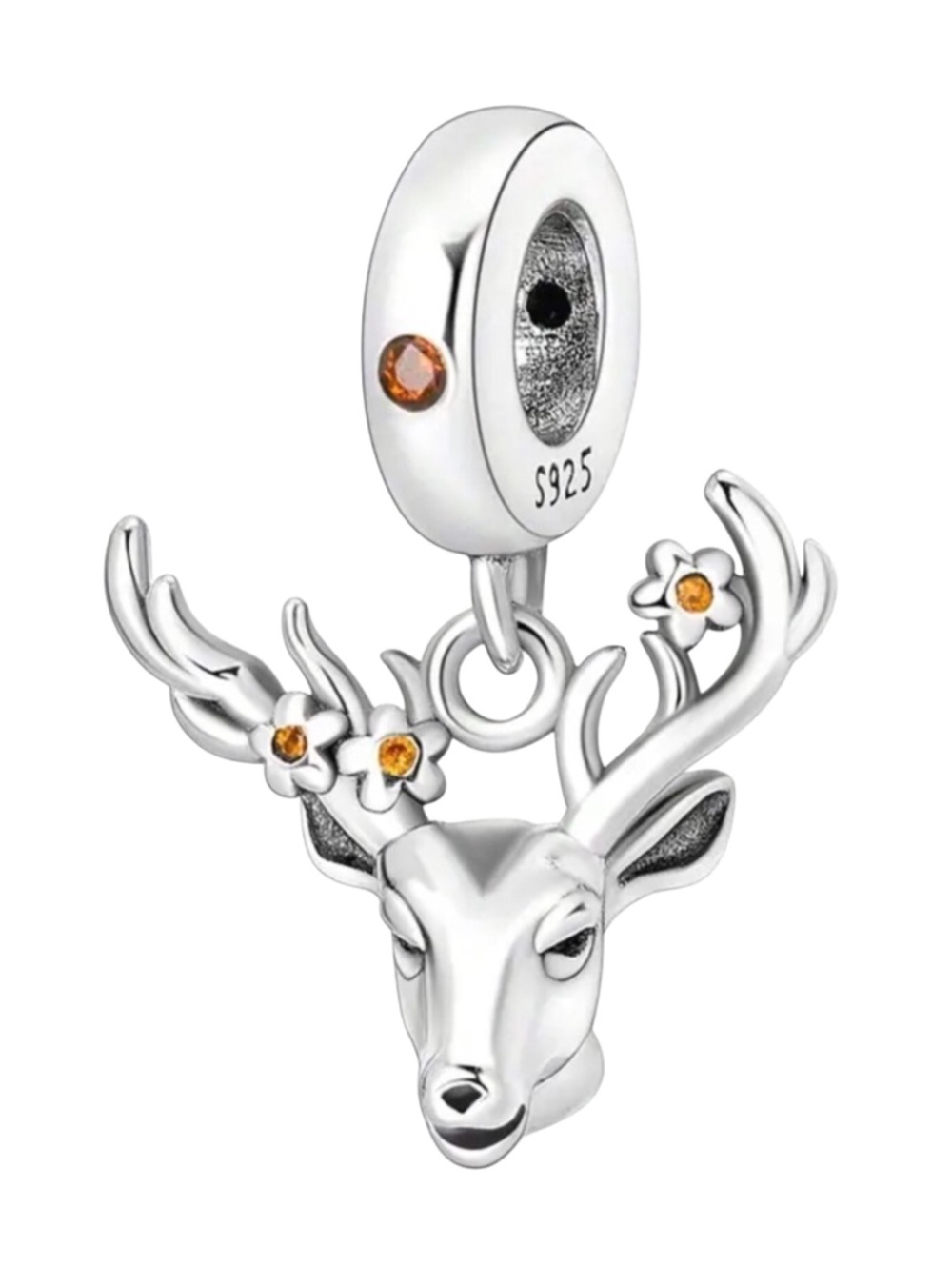 Sterling Silver Deer Charm Pandora Style